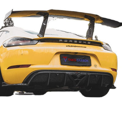Đối với Porsche 718 Boxster Cayman Body Kit Vật liệu sợi cacbon 718 Carbon Fiber Rear Diffuser EVO Style 718 Carbon Fiber Body Kit