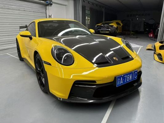 Porsche 992 Cơ thể sợi cacbon Kit 992 GT3 phong cách phía trước và phía sau bơm bên váy spoiler mui