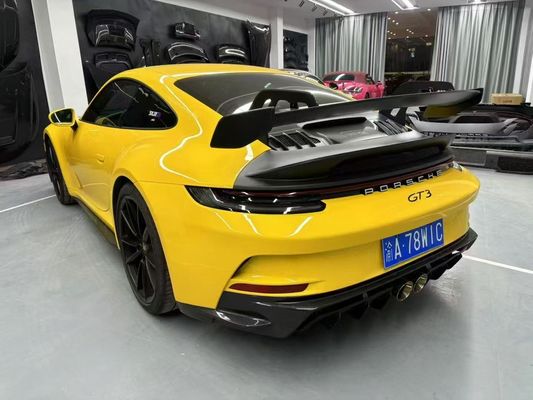 Porsche 992 Cơ thể sợi cacbon Kit 992 GT3 phong cách phía trước và phía sau bơm bên váy spoiler mui