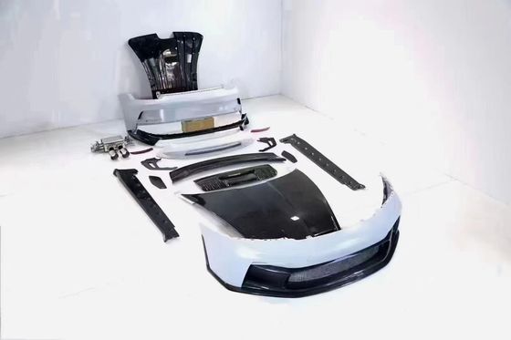 Porsche 992 Cơ thể sợi cacbon Kit 992 GT3 phong cách phía trước và phía sau bơm bên váy spoiler mui