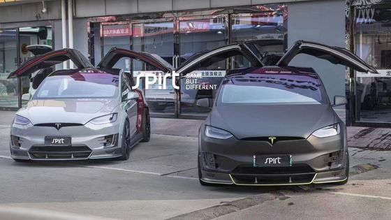 Tesla mô hình X Carbon Fiber Body Kit mô hình X Carbon fiber phía trước môi khuếch tán Spoiler Hood bánh xe vòm thân rộng