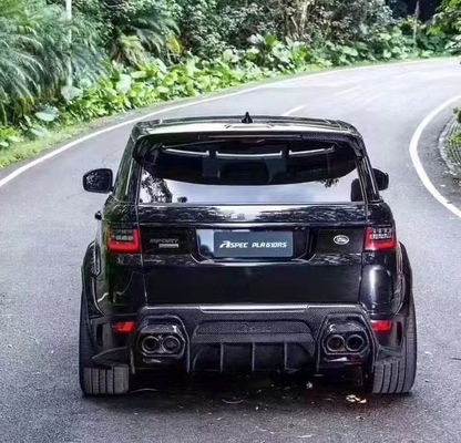 Runde ASPEC Style CF& FRP Wide Body Kit Mặt trước Bumper phía sau Bumper phía sau Skirt Fender cho Land Rover RANGE ROVE SPORT 2014-2017