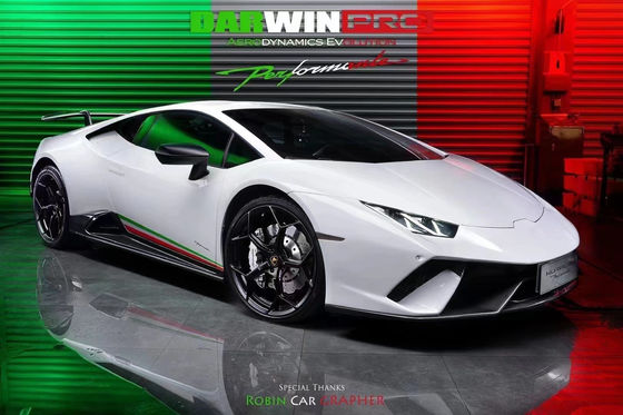 Đối với Lamborghini LP580 LP610 Carbon Fiber Body Kit LP580 LP610 Upgraded LP640 phong cách phía trước và phía sau Bumper Spoiler Hood