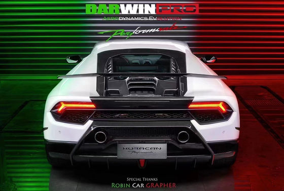 Đối với Lamborghini LP580 LP610 Carbon Fiber Body Kit LP580 LP610 Upgraded LP640 phong cách phía trước và phía sau Bumper Spoiler Hood