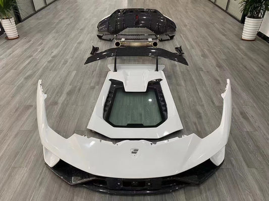 Đối với Lamborghini LP580 LP610 Carbon Fiber Body Kit LP580 LP610 Upgraded LP640 phong cách phía trước và phía sau Bumper Spoiler Hood