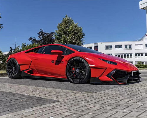 Đối với Lamborghini LP580 LP610 Carbon Fiber Widebody Kit LP580 LP610 nâng cấp kiểu PD phía trước và phía sau Bump Spoiler Widebody