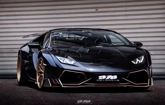 Đối với Lamborghini LP580 LP610 Carbon Fiber Widebody Kit LP580 LP610 nâng cấp kiểu PD phía trước và phía sau Bump Spoiler Widebody