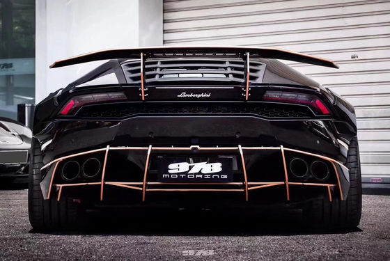 Đối với Lamborghini LP580 LP610 Carbon Fiber Widebody Kit LP580 LP610 nâng cấp kiểu PD phía trước và phía sau Bump Spoiler Widebody