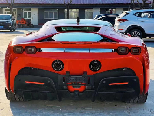 Đối với Ferrari SF90 Bộ cơ thể sợi carbon khô SF90 OEM Style Carbon Fiber Lưỡi trước Diffuser Spoiler Side Skirt