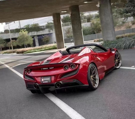 Bộ cơ thể sợi cacbon mới cho Ferrari F8 Bộ cơ thể sợi cacbon phía trước Xẻ phía sau Diffuser Spoiler