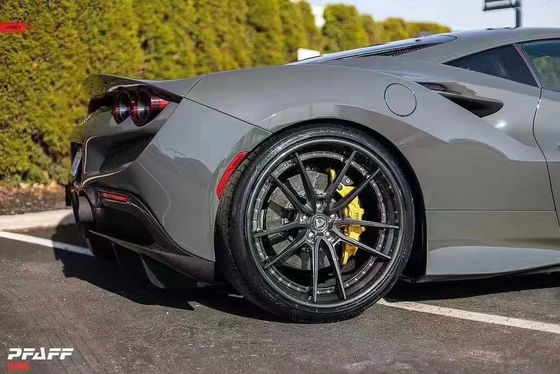 Bộ cơ thể sợi cacbon mới cho Ferrari F8 Bộ cơ thể sợi cacbon phía trước Xẻ phía sau Diffuser Spoiler