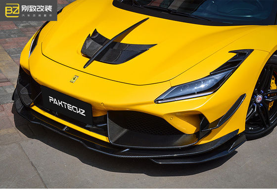 Paktechz Style Carbon Fiber Kit cho Ferrari F8 Carbon Fiber Body Kit Mặt trước Xẻm phía sau Diffuser Spoiler