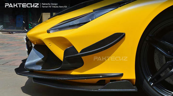 Paktechz Style Carbon Fiber Kit cho Ferrari F8 Carbon Fiber Body Kit Mặt trước Xẻm phía sau Diffuser Spoiler