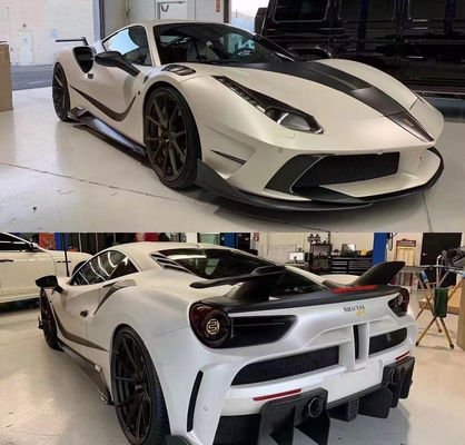 Phụ tùng ô tô cho Ferrari 488 Body Kit 488 nâng cấp MSY phong cách phía trước và phía sau Bumper Spoiler Carbon Fiber Body Kit