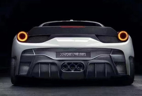 Đối với Ferrari 458 Carbon Fiber Body Kit 458 nâng cấp phong cách VORS phía trước và phía sau Bumper Spoiler Side Skirt Body Kit