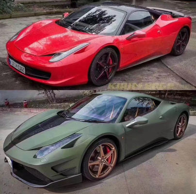 Phân tích ô tô cho Ferrari 458 Body Kit 458 nâng cấp Misha phong cách phía trước và phía sau Bumper Side Skirt Hood Spoiler Body Kit