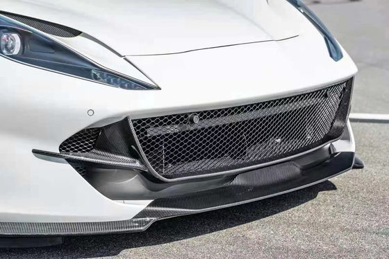 Sợi carbon khô cho Ferrari 812 Carbon Fiber Body Kit 812 nâng cấp Nivic Style Front Lip Diffuser Spoiler Hood