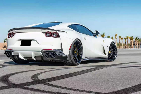 Sợi carbon khô cho Ferrari 812 Carbon Fiber Body Kit 812 nâng cấp Nivic Style Front Lip Diffuser Spoiler Hood
