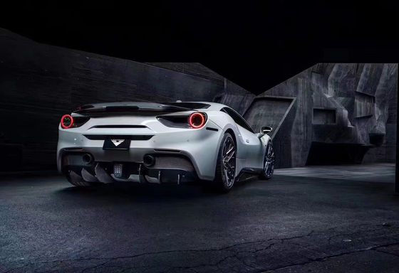 Đối với Ferrari 488 Carbon Fiber Body Kit 488 nâng cấp Vors Style Carbon Fiber Front Lip Diffuser Spoiler Body Kit