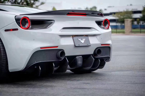 Đối với Ferrari 488 Carbon Fiber Body Kit 488 nâng cấp Vors Style Carbon Fiber Front Lip Diffuser Spoiler Body Kit