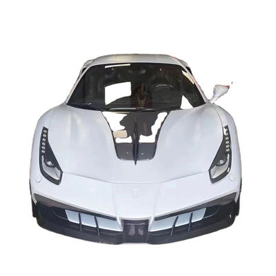 Đối với Ferrari 488 Carbon Fiber Body Kit 488 nâng cấp kiểu Misha phía trước và phía sau Bumper Spoiler Hood Carbon Fiber Body Kit