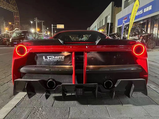 Đối với Ferrari 488 Carbon Fiber Body Kit 488 nâng cấp kiểu Misha phía trước và phía sau Bumper Spoiler Hood Carbon Fiber Body Kit