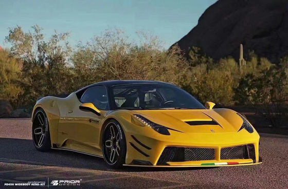 Đối với Ferrari 458 Carbon Fiber Body Kit 458 nâng cấp PD Style Mặt trước và phía sau Bumper Spoiler Hood Body Kit