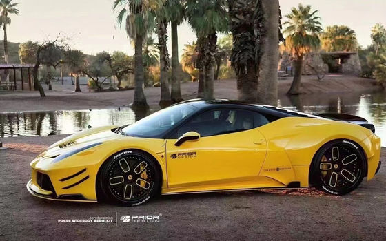Đối với Ferrari 458 Carbon Fiber Body Kit 458 nâng cấp PD Style Mặt trước và phía sau Bumper Spoiler Hood Body Kit