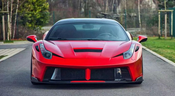 Đối với Ferrari 458 Carbon Fiber Body Kit 458 nâng cấp PD Style Mặt trước và phía sau Bumper Spoiler Hood Body Kit