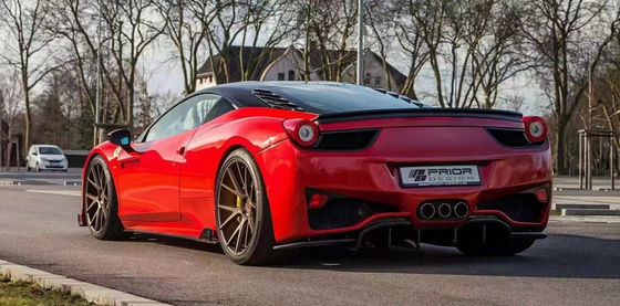 Đối với Ferrari 458 Carbon Fiber Body Kit 458 nâng cấp PD Style Mặt trước và phía sau Bumper Spoiler Hood Body Kit