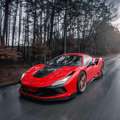 Đối với Ferrari F8 Carbon Fiber Body Kit F8 nâng cấp KEYVANY phong cách Mặt trước xẻo Diffuser Spoiler Body Kit