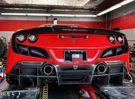 Đối với Ferrari F8 Carbon Fiber Body Kit F8 nâng cấp KEYVANY phong cách Mặt trước xẻo Diffuser Spoiler Body Kit