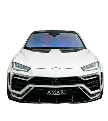 1016 Style Lamborghini Body Kit Urus Carbon Fiber Mặt trước môi Diffuser Spoiler Hood Màu trắng