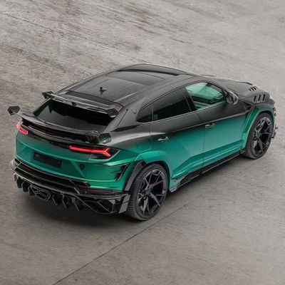 280mm Lamborghini Body Kit URUS MSY phong cách phía trước và phía sau Bumper Spoiler Hood Kit Xanh