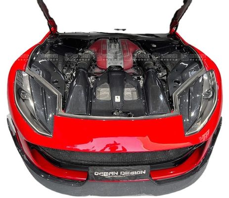 Phụ tùng ô tô cho Ferrari 812 Nội thất sợi cacbon 812 Vệ chắn cửa khẩu động cơ sợi cacbon