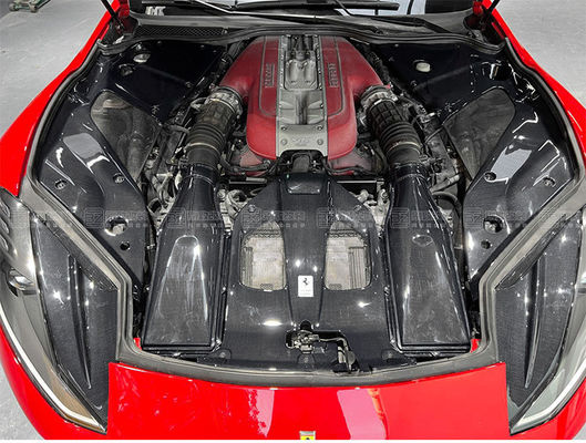 Phụ tùng ô tô cho Ferrari 812 Nội thất sợi cacbon 812 Vệ chắn cửa khẩu động cơ sợi cacbon
