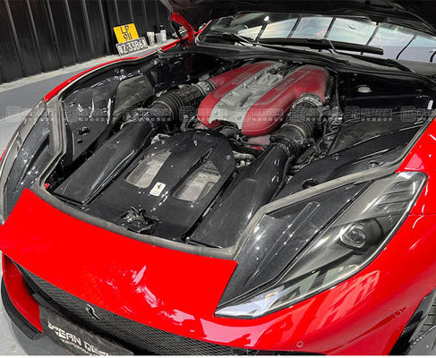 Phụ tùng ô tô cho Ferrari 812 Nội thất sợi cacbon 812 Vệ chắn cửa khẩu động cơ sợi cacbon