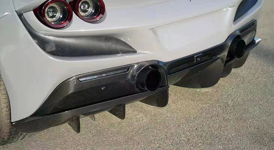 Phụ tùng ô tô cho Ferrari F8 Carbon Fiber Body Kit F8 nâng cấp Novi Style Diffuser Carbon Fiber Diffuser