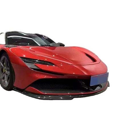 Đối với Ferrari SF90 Bộ cơ thể sợi cacbon khô SF90 RH Style Bộ cơ thể sợi cacbon phía trước môi Diffuser Spoiler Side Skirt