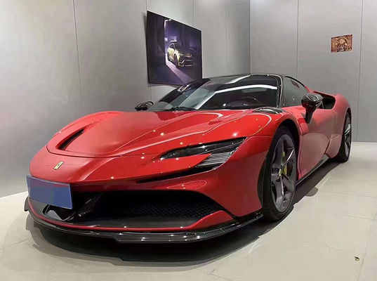 Đối với Ferrari SF90 Bộ cơ thể sợi cacbon khô SF90 RH Style Bộ cơ thể sợi cacbon phía trước môi Diffuser Spoiler Side Skirt