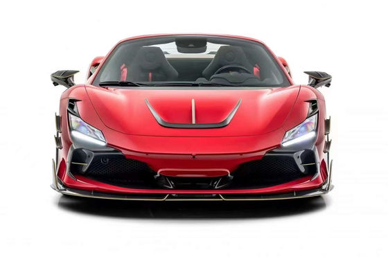 Phụ tùng ô tô cho Ferrari F8 Carbon Fiber Body Kit F8 Upgrade MSY Style Mặt trước Xẻ Diffuser Spoiler Side Skirt Body Kit