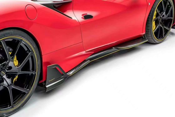 Phụ tùng ô tô cho Ferrari F8 Carbon Fiber Body Kit F8 Upgrade MSY Style Mặt trước Xẻ Diffuser Spoiler Side Skirt Body Kit