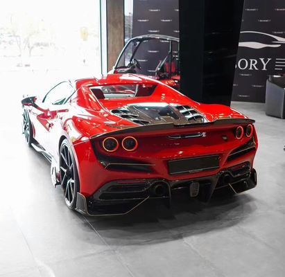 Phụ tùng ô tô cho Ferrari F8 Carbon Fiber Body Kit F8 Upgrade MSY Style Mặt trước Xẻ Diffuser Spoiler Side Skirt Body Kit