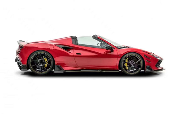 Phụ tùng ô tô cho Ferrari F8 Carbon Fiber Body Kit F8 Upgrade MSY Style Mặt trước Xẻ Diffuser Spoiler Side Skirt Body Kit