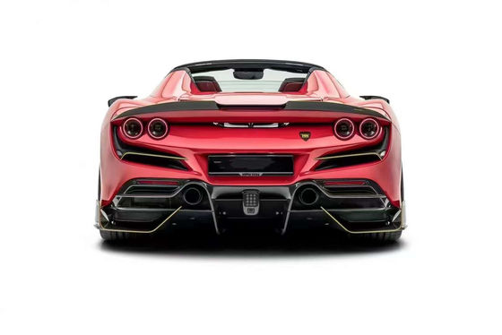 Phụ tùng ô tô cho Ferrari F8 Carbon Fiber Body Kit F8 Upgrade MSY Style Mặt trước Xẻ Diffuser Spoiler Side Skirt Body Kit