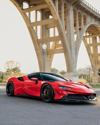 Đối với Ferrari SF90 Carbon Fiber Body Kit SF90 Upgrade RYFT Style Jump Down Front Lip Diffuser