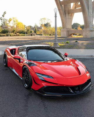 Đối với Ferrari SF90 Carbon Fiber Body Kit SF90 Upgrade RYFT Style Jump Down Front Lip Diffuser