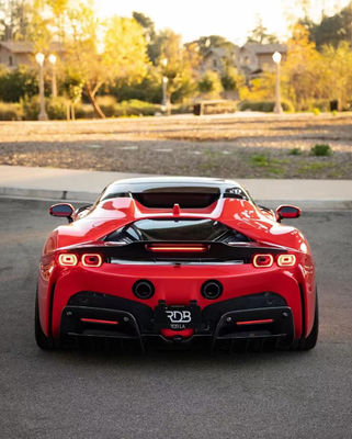 Đối với Ferrari SF90 Carbon Fiber Body Kit SF90 Upgrade RYFT Style Jump Down Front Lip Diffuser