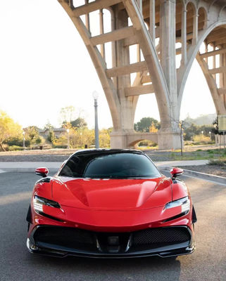 Đối với Ferrari SF90 Carbon Fiber Body Kit SF90 Upgrade RYFT Style Jump Down Front Lip Diffuser