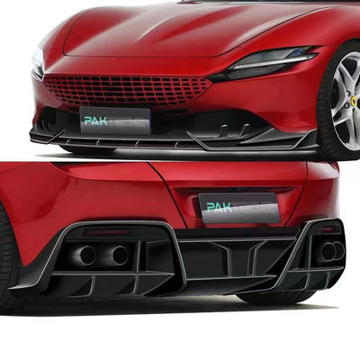 Sợi carbon khô cho Ferrari ROMA Carbon Fiber Body KitROMA Carbon Fiber Front Lip Diffuser Spoiler Hood Grill Body Kit